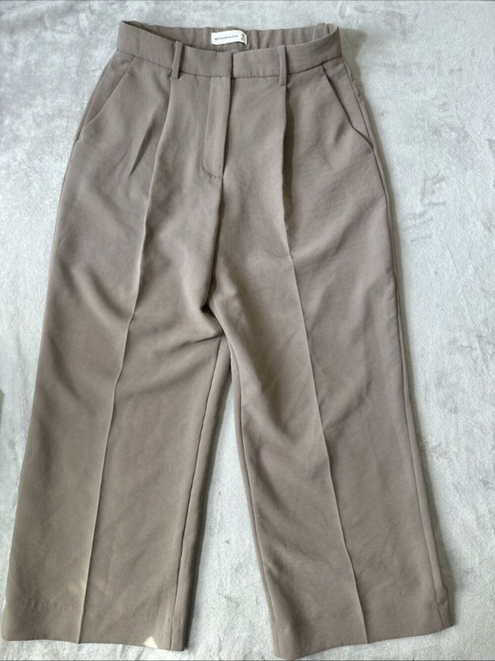 Abercrombie & Fitch Curve Love wide leg trousers women’s 29/8 beige high rise